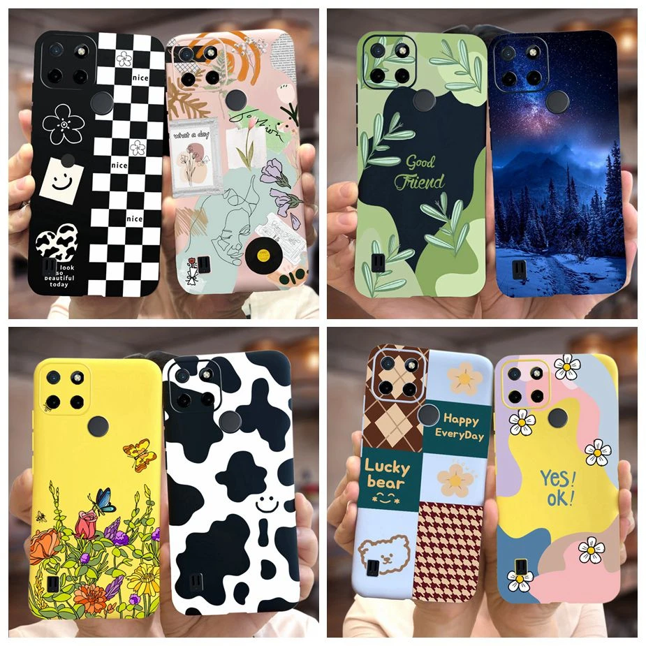 CXKJ Custodia per Oppo Realme C21 (6.50 Pollice) Nero Cover, Silicone Case Crystal Ultra Thin Morbido TPU Bumper Anti-Scratch Anti Scivolo Protettiva Case Cover per Oppo Realme C21 - CX26