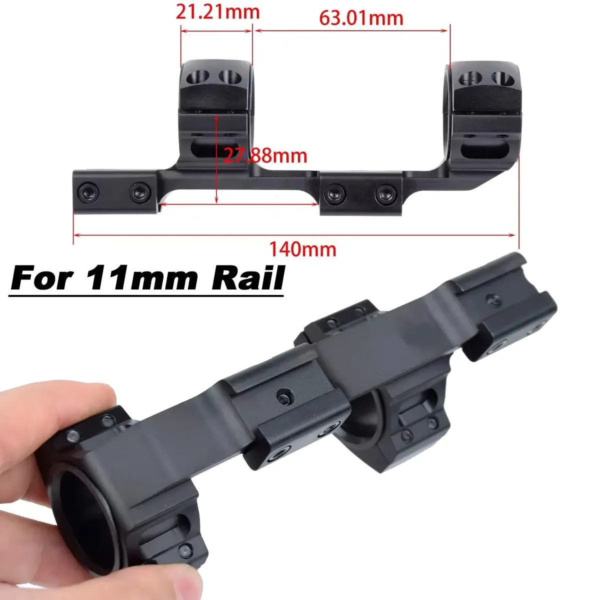 Tactical 11mm Dovetail Cantilever 25.4mm/30mm Shotgun Remington Scope Mount Rings With Bubble Level Hunting Riflescope rifle scope mount rifle scope mount ring