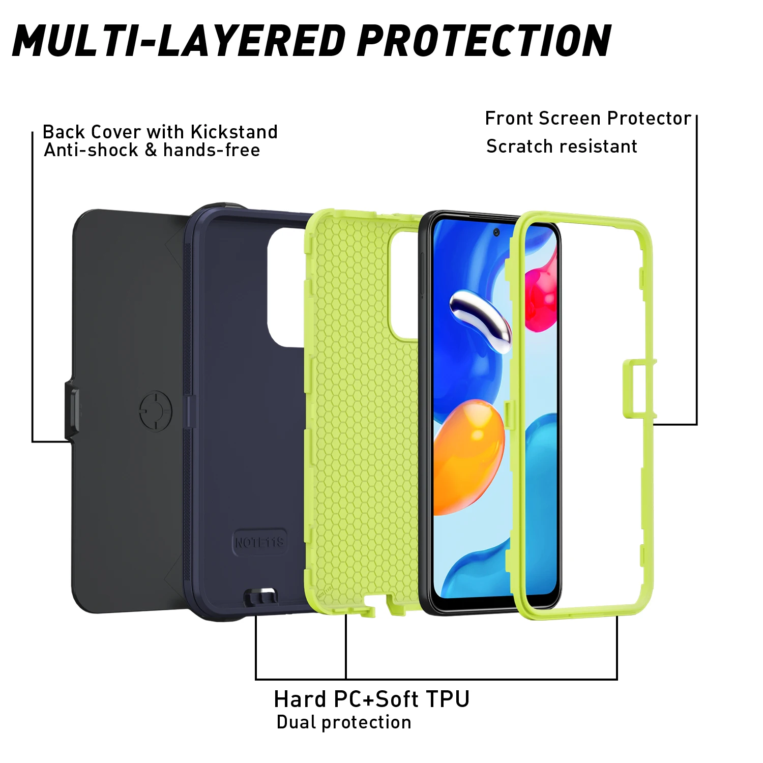 Ultimate Shockproof Defender: Heavy Duty Tough Dustproof Case