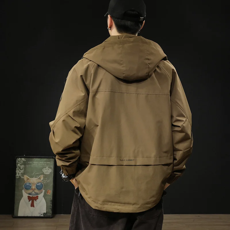 남성용 루즈 캐주얼 카고 재킷 코트, 라지 사이즈 패션 브랜드, 용수철 가을 신상