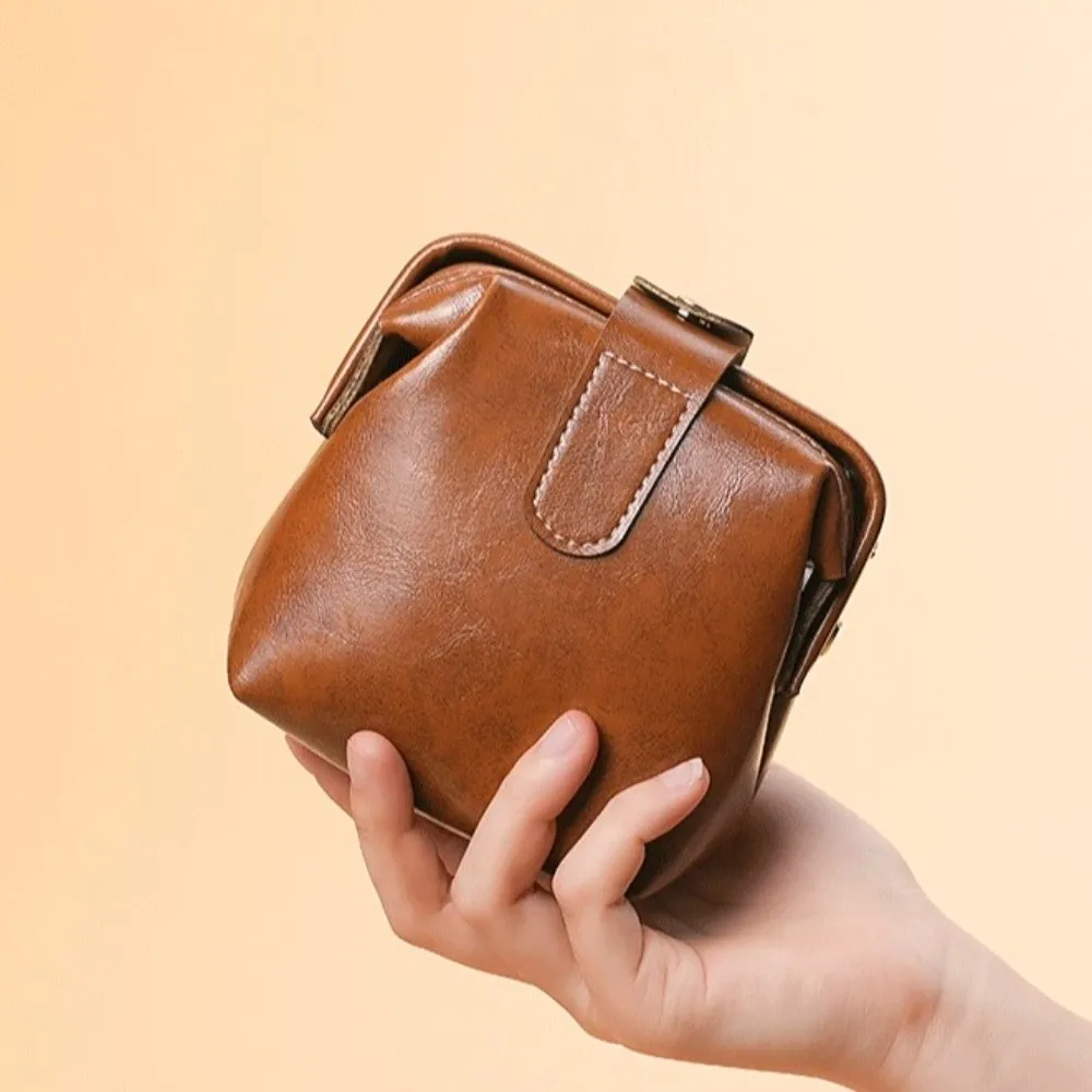 Mode Vintage PU Leder Kosmetiktasche Einfarbig Große Kapazität Geldbörse Knopf Make-Up Organizer Box – Detail 7