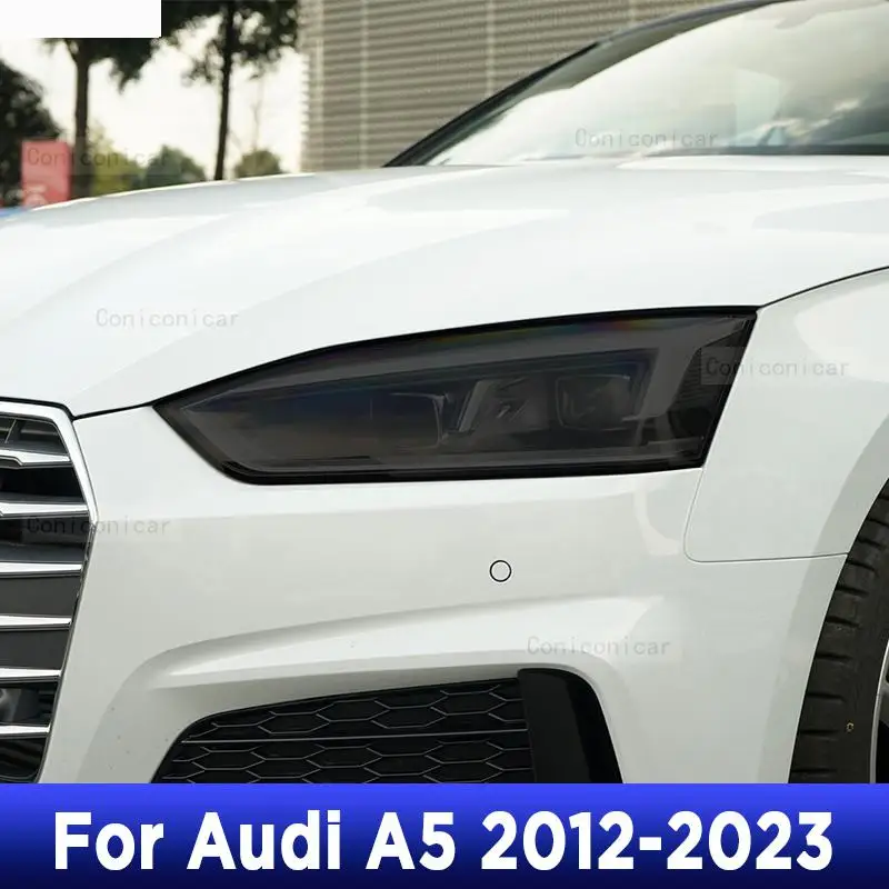 

Car Headlight Tint Anti-Scratch Smoked Black Cover Protective Film TPU Stickers For Audi A5 2012-2023 Repair Accessories