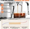 Espresso Machine with Grinder, 15 Bar Semi-Automatic Espresso Coffee Maker with Milk Frother Steam Wand, Removable Water T 3