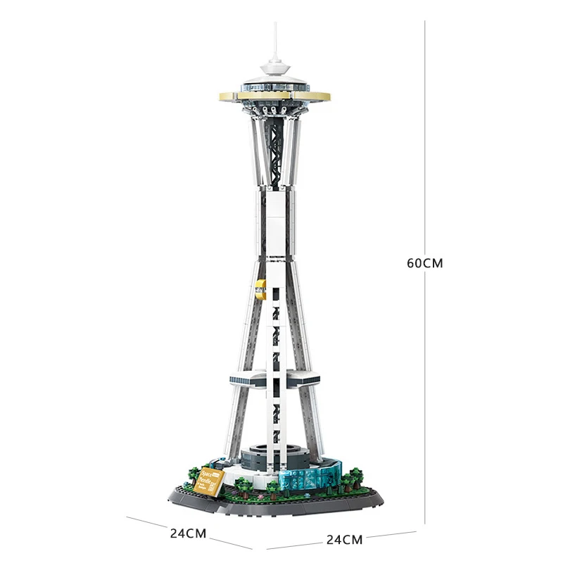1075PCS Space Needle Tower Of Seattle Building Blocks World Famous