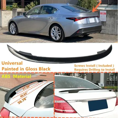 Misura Per 2021 + Lexus Is350/Is300/500 Abs Plastica Spoiler Tronco Berlina Universale Ala Posteriore Corpo Kit Accessori