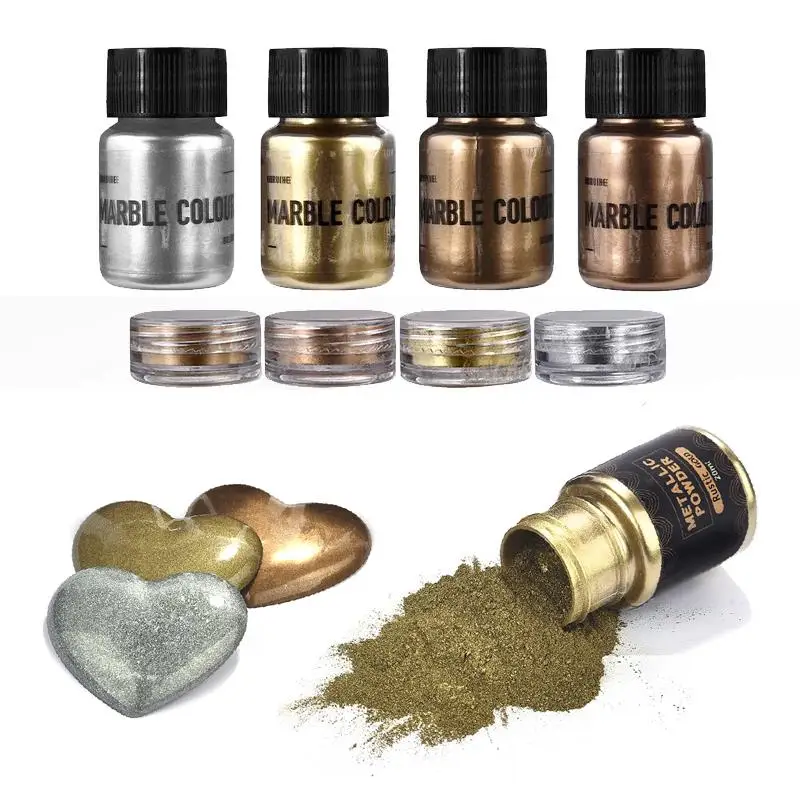 15g/3g Epoxy Resin Colorant Glitter Marble Metallic Pigment Mirror Metal Texture Pearl Powder Resin Mold Dye Jewelry Making gypsum powder pigment pearl powder