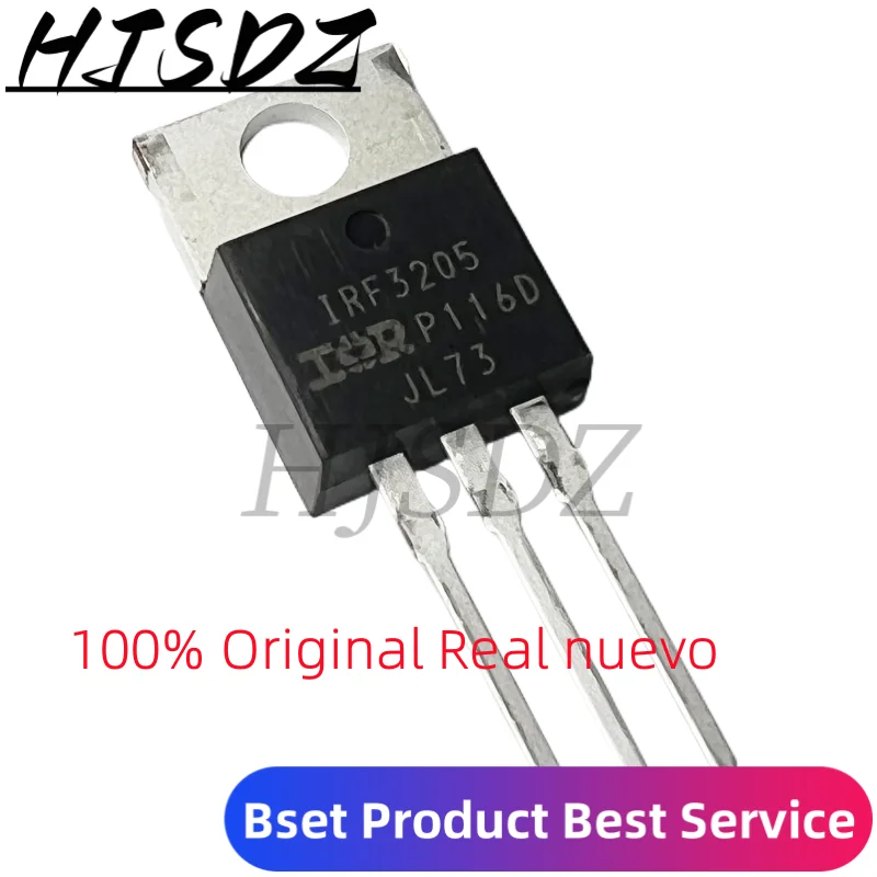 10 Unidades MOSFET IRF3205 Canal N - Transistor Potencia TO-220, 110A, 55V, Para Electrónica Y Reparaciones