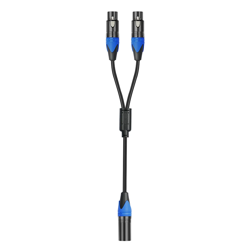 50cm XLR Splitter Cable 1 XLR Female to 2 XLR Male XLR Y Splitter Cable Microphone Splitter Cord for Amplifier Mixer