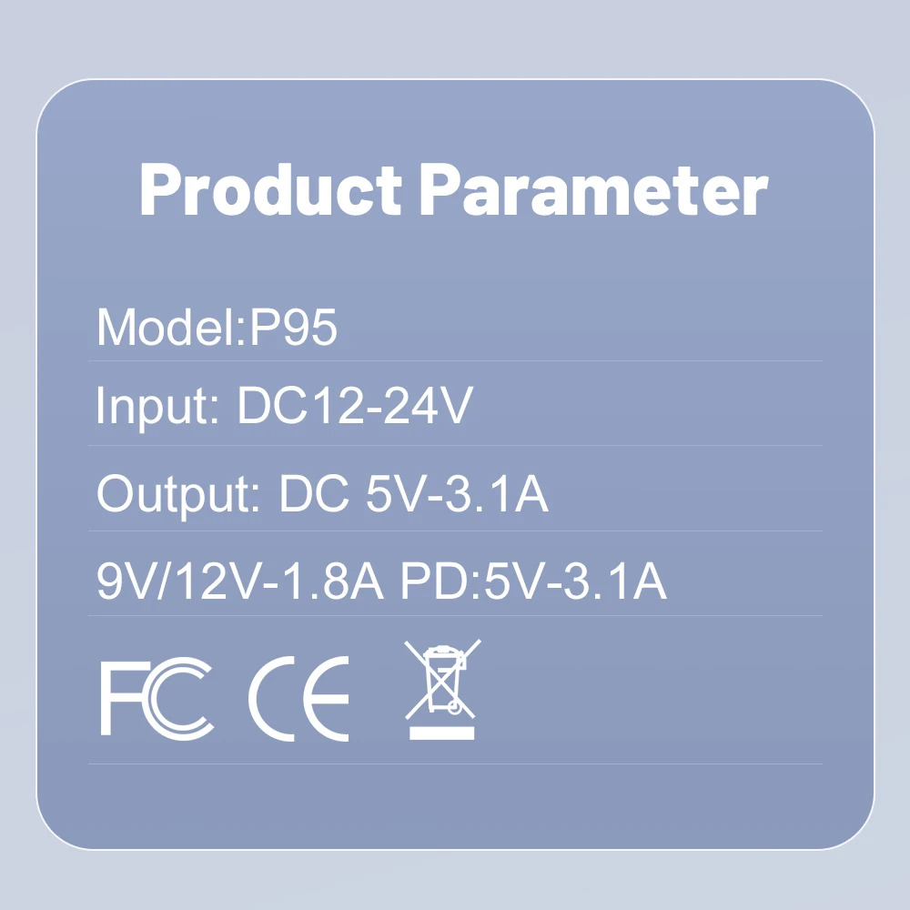 120 واط شاحن سيارة 8 منافذ LED شاشة ديجيتال USB PD...
