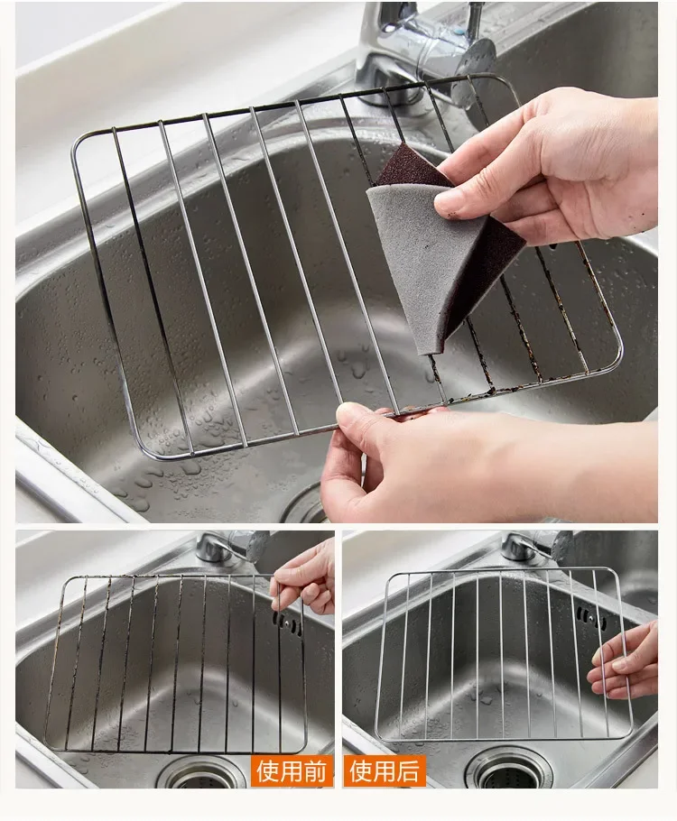 Magic Useful Things for Kitchen Gadgets Melamine Sponge Silicon Carbide Scouring Pad Pot Wiping Household Cleaning Supplies Home