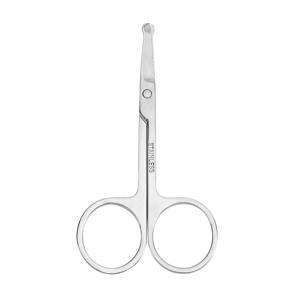 Unisex Stainless Steel Black Round Head Safe Nose Hair Scissors (Do Not Hurt Nose) 6