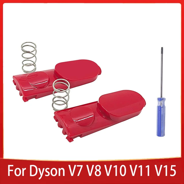 tuvisin Extension Wand/Cleaner Head Clip Latch Tab Button,Cleaner Head  Switch Button with Spring Compatible with Dyson V7 V8 V10 V11 V15 Vacuum
