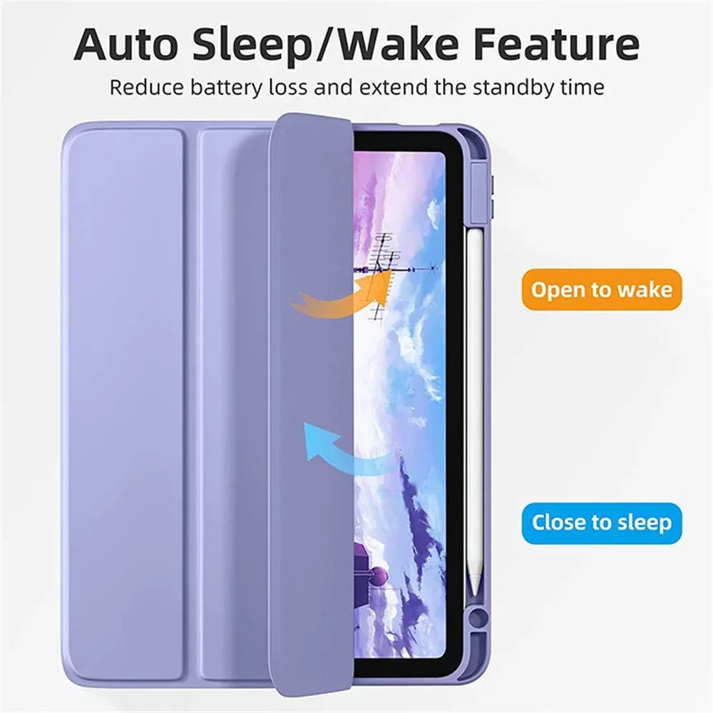Sleek Fashion Tablet Case with Pencil Slot and Tri-fold Stand