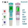 Blue-tooth Digital 7 in 1 pH Meter PH/TDS/EC/ORP/Salinity /SG/TEMP Meter Water Quality Monitor Tester Drinking Water Aquariums 1