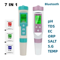 Blue-tooth Digital 7 in 1 pH Meter PH/TDS/EC/ORP/Salinity /SG/TEMP Meter Water Quality Monitor Tester Drinking Water Aquariums 1