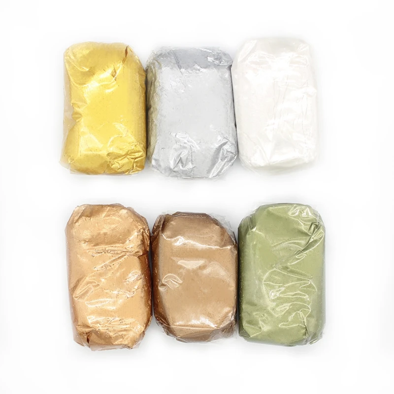 Metallic Color Gold Silver Bronze Pearlescent Pearly White Resin Clay DIY Handmade Doll Material resin clay