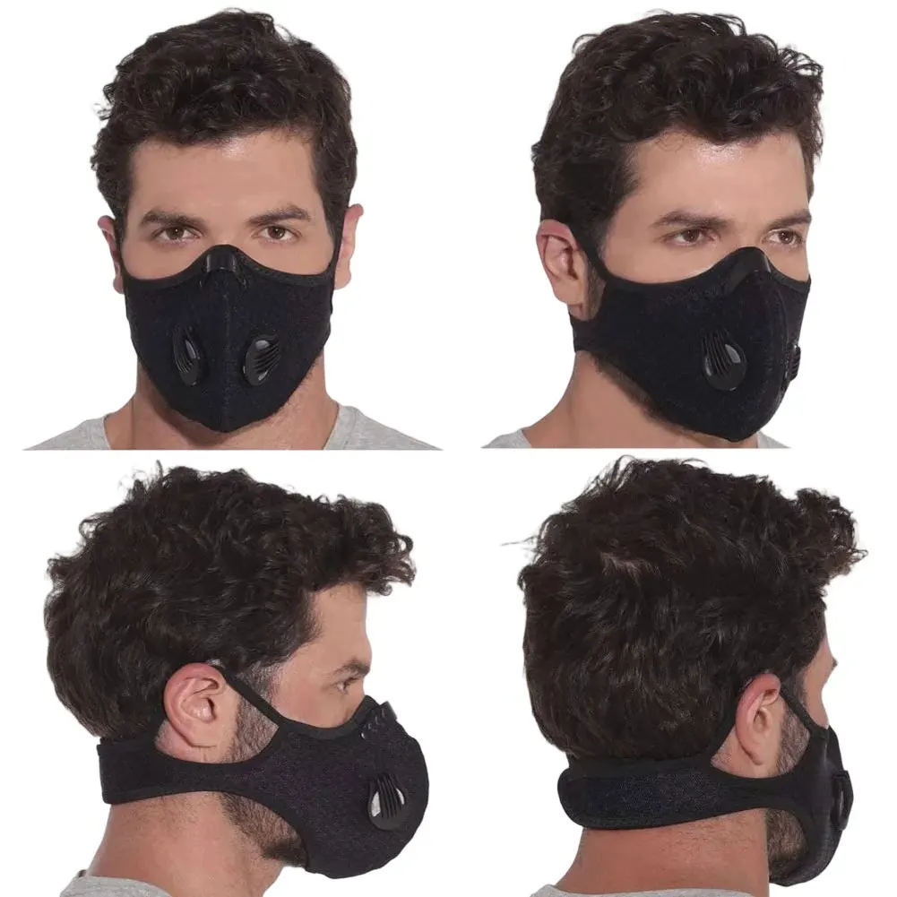 Masque Réutilisable avec Filtre Charbon Actif - Noir