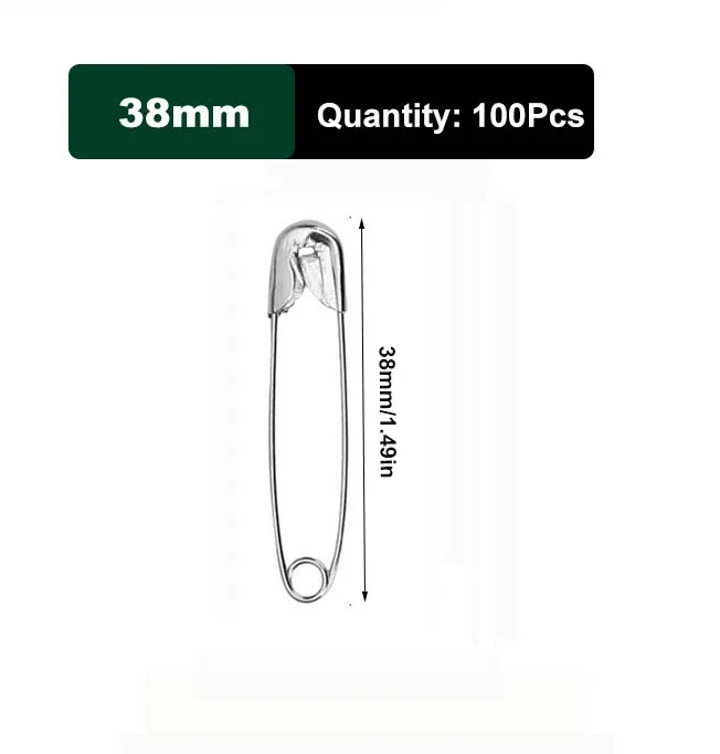 Durable Rust-Resistant Silver Safety Pins for DIY Crafts and Sewing Accessories (50/100 Pack)
