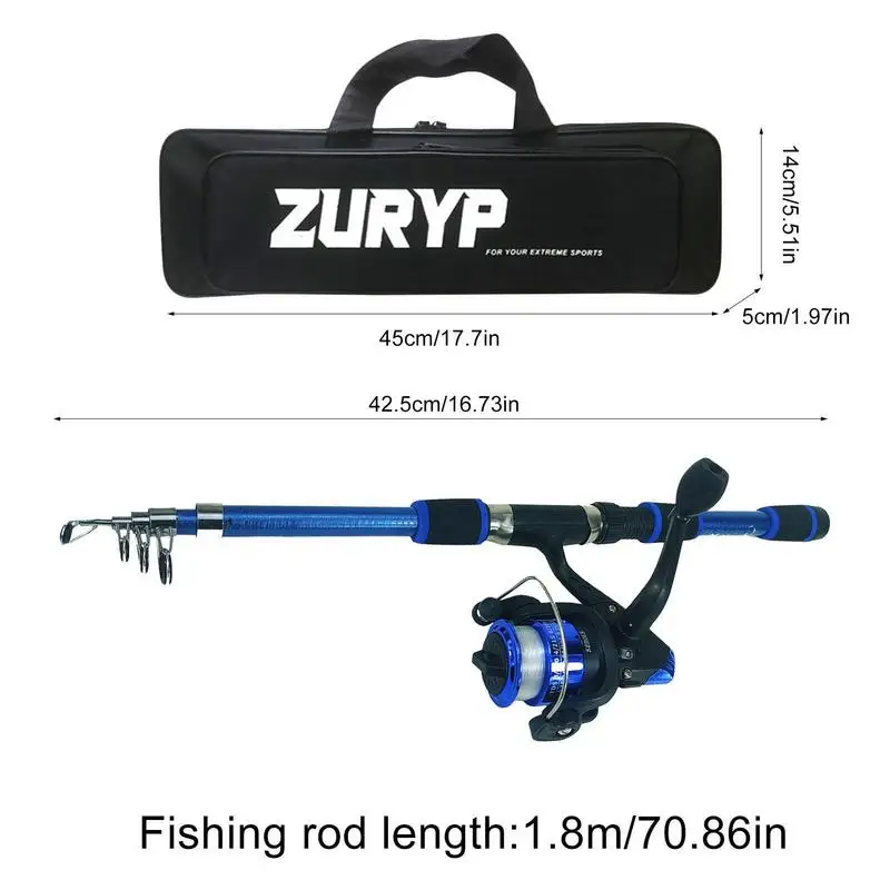 Portable Telescopic Fishing Rod Set With Carry Bag Fishing Rod and Reel For  Kids Best Gifts For Fishing Beginners Rod Combo