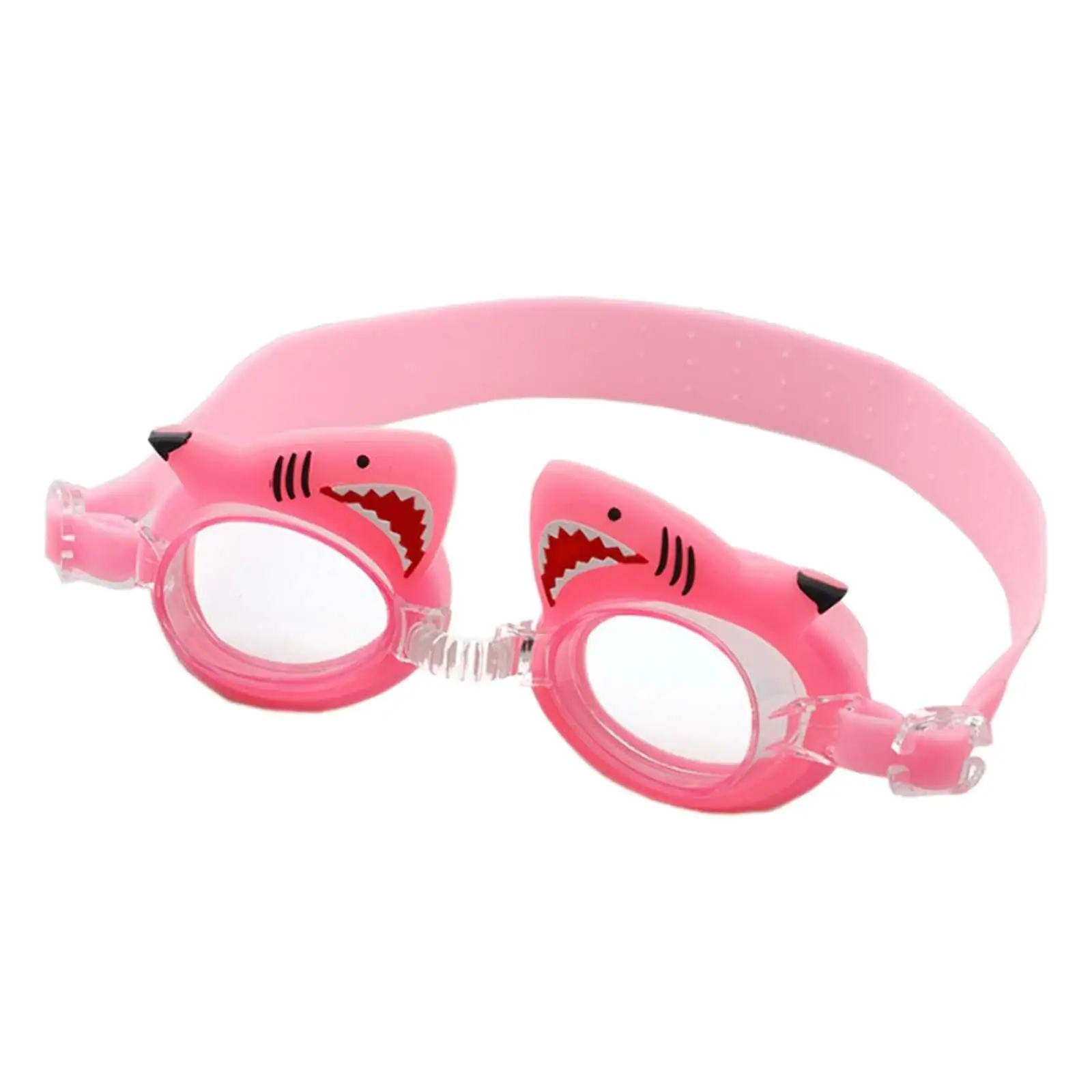 Girls Swim Goggles Swimming Goggles Anti Fog Pink Soft Silicone Cute Cartoon