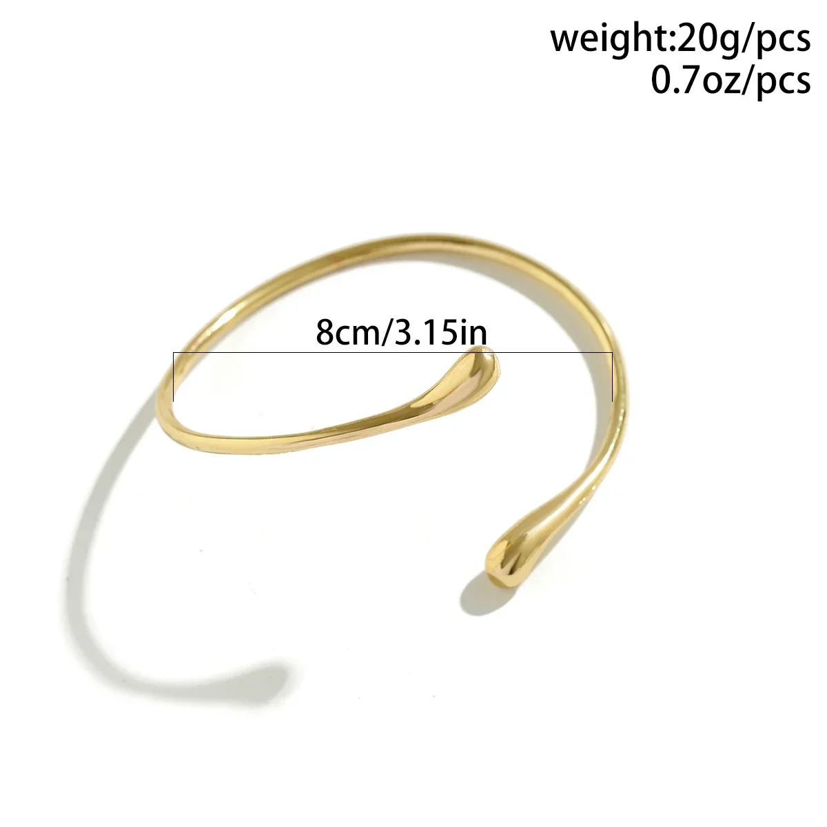 Bangle Bracelet Trendy Geometric Twisted Cuff Bracelet on The Upper Arm for Women Water Drop Shape Adjustable Jewelry Party Girls