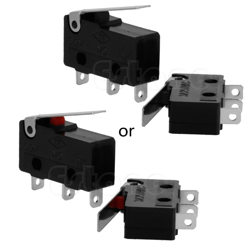 2 Pz Tf18 3A 3 Pin Interruttore Tattile C + No + Nc Microinterruttore Sensibile Con Interruttore Di Finecorsa Leva Braccio Rullo Spdt On/Off Lunga Dur