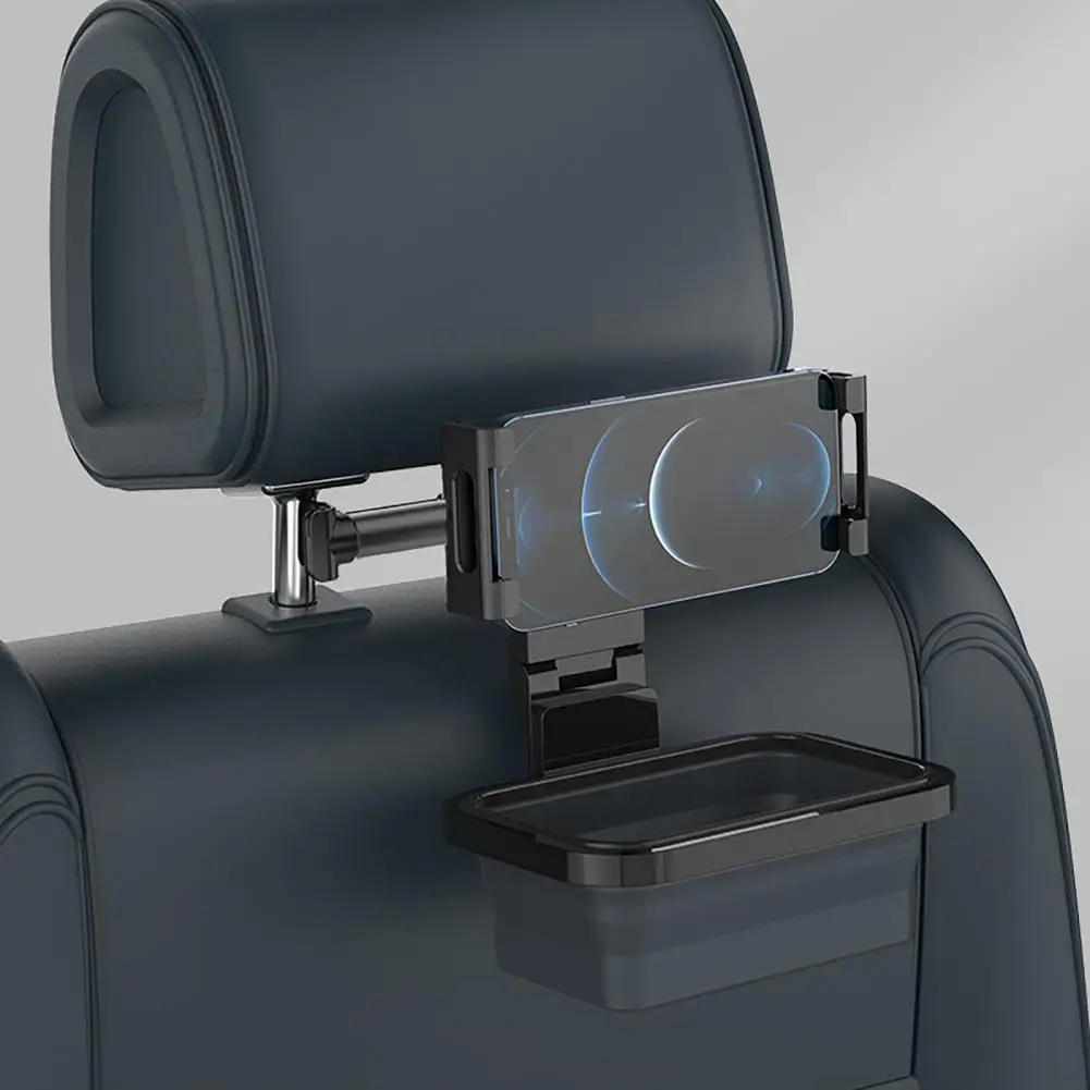 

Car Phone Holder Retractable Adjustable Car Rear Pillow Phone Tablet Stand Auto Organizer with Storage Box for Vehicle