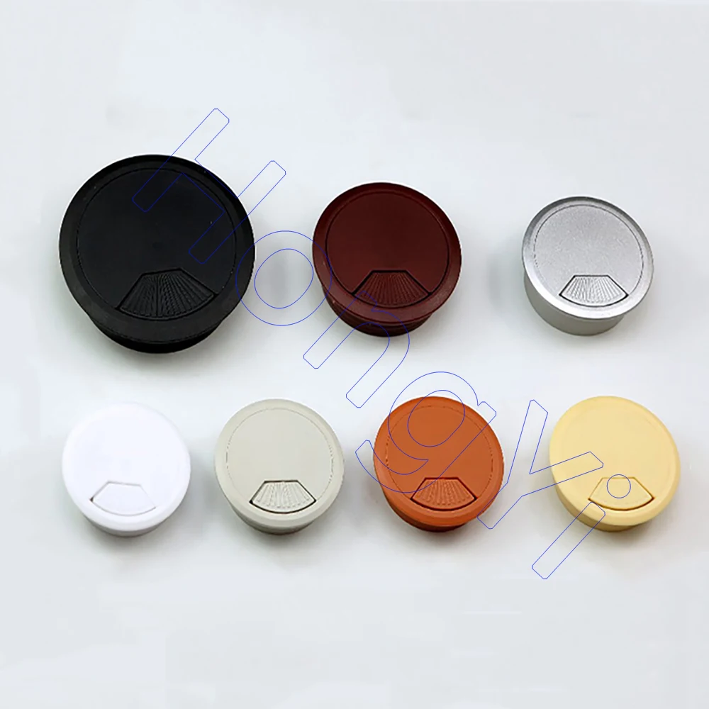 Desk Wire Organizer Cable Hole Cover ABS Plastic Cord Grommets 50mm/53mm/60mm/80mm 1Pcs for Office Furniture Cable Passing cable organizer cable hole cover desk cord grommet