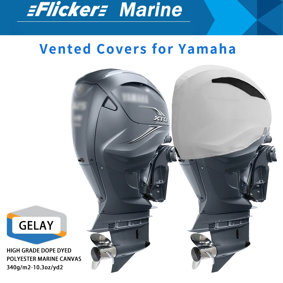 Flicker Marine Ventilation Cover for Yamaha Outboard Engines for Yamaha 15 HP Models