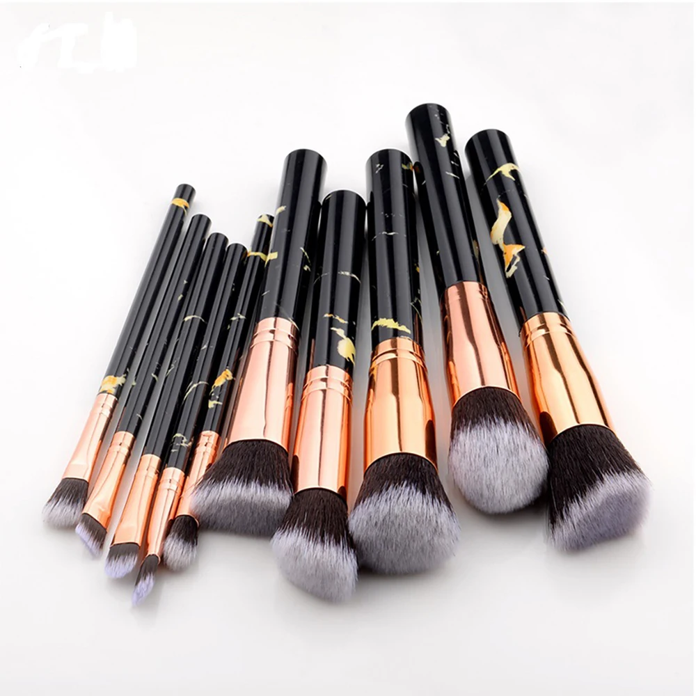 

Sdattor Marble Makeup Brushes Tool Set Eye Shadow Brush Foundation Blush Blending Beauty Make Up Brush Girls Cosmetics Combinati