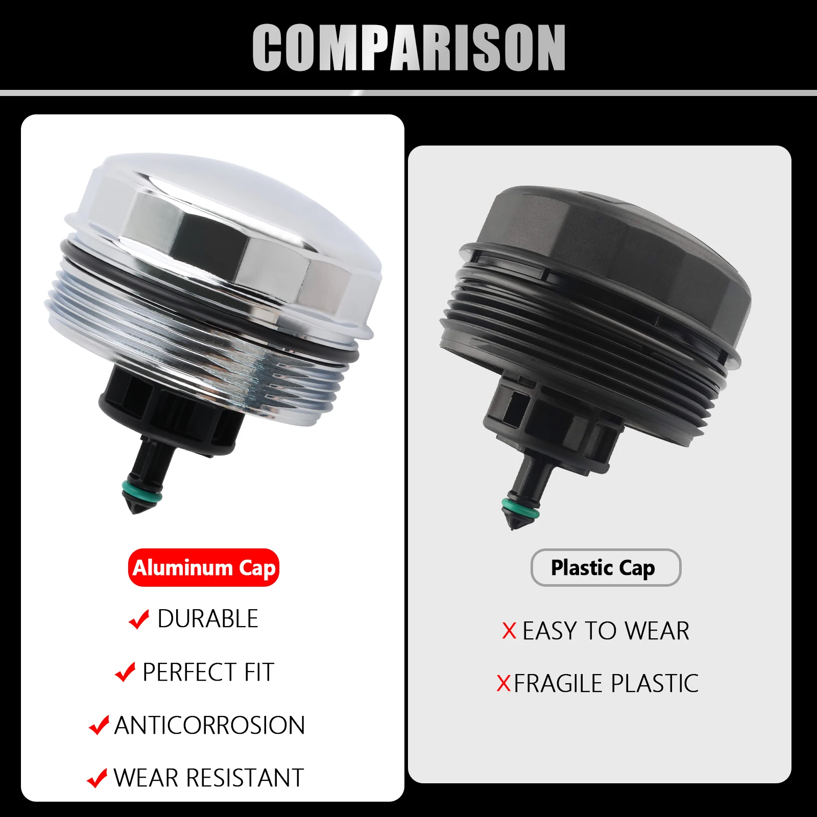 11427525334 Upgrade Aluminum Oil Filter Housing Cover Cap For BMW X6 X5 328i 528i X3 535XI 740LI X3 X5 X6 N5 Engine