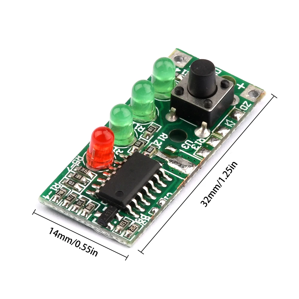 3S 4S Lithium Iron Phosphate Battery Capacity Tester Indicator 6 -12V Power Indicator with Four Level LED Display