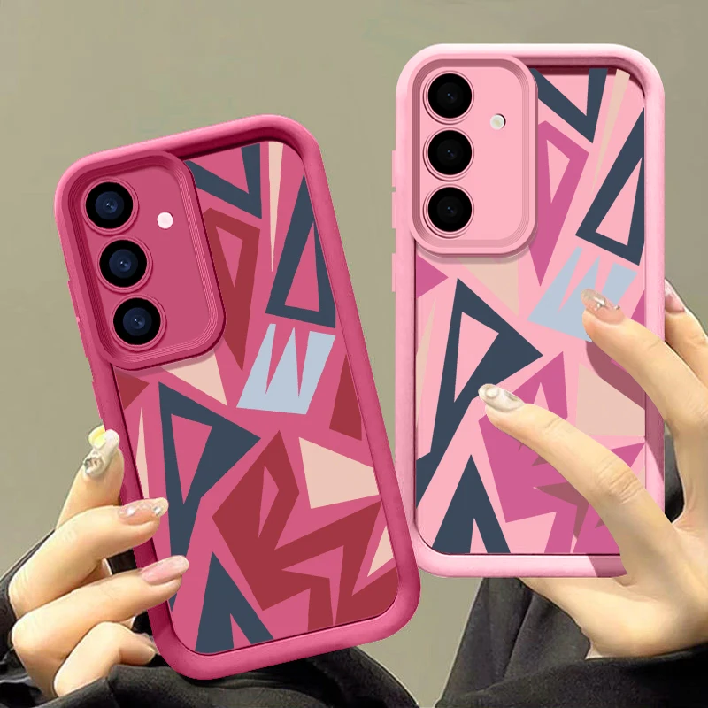 Splicing Geometric Design Phone Case