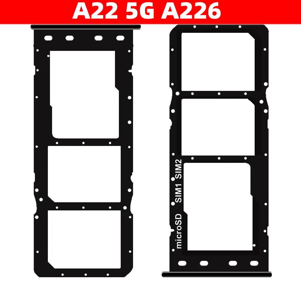 For Samsung Galaxy A22 5G Sm-A226  Sim Card Tray New Micro Sd Sim Card Slot Holder Adapter Smartphone Repair Parts