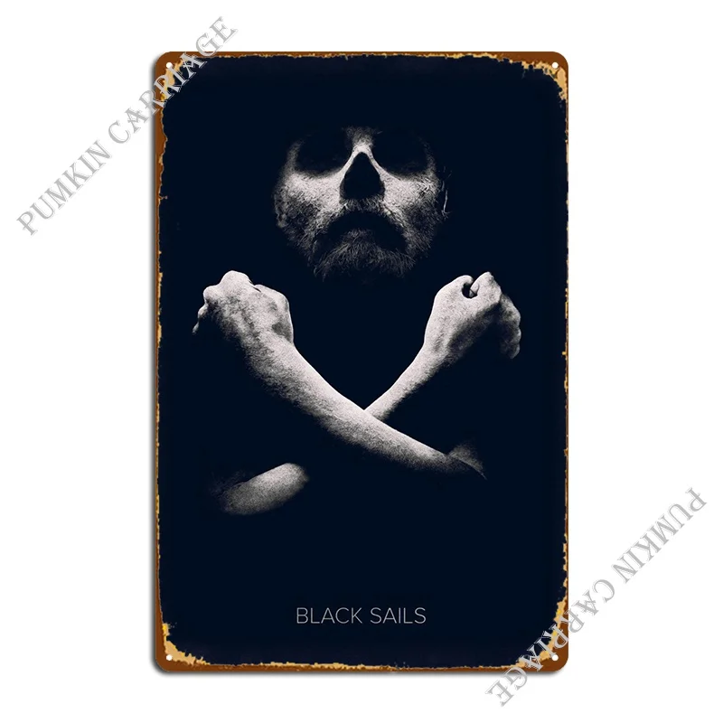 

Black Sails Metal Sign Wall Cave Design Pub Club Tin Sign Poster