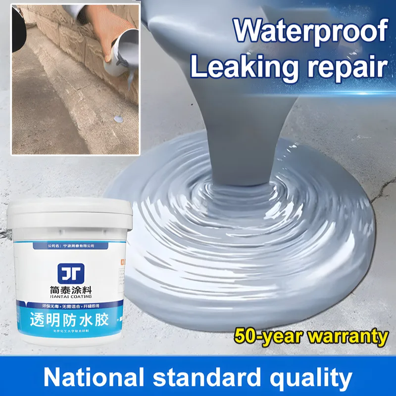 Roof Crack Waterproof Coating Leak Repair Sealant High-Elasticity Waterproof Paint for Roof Cracks Long-Lasting Protection