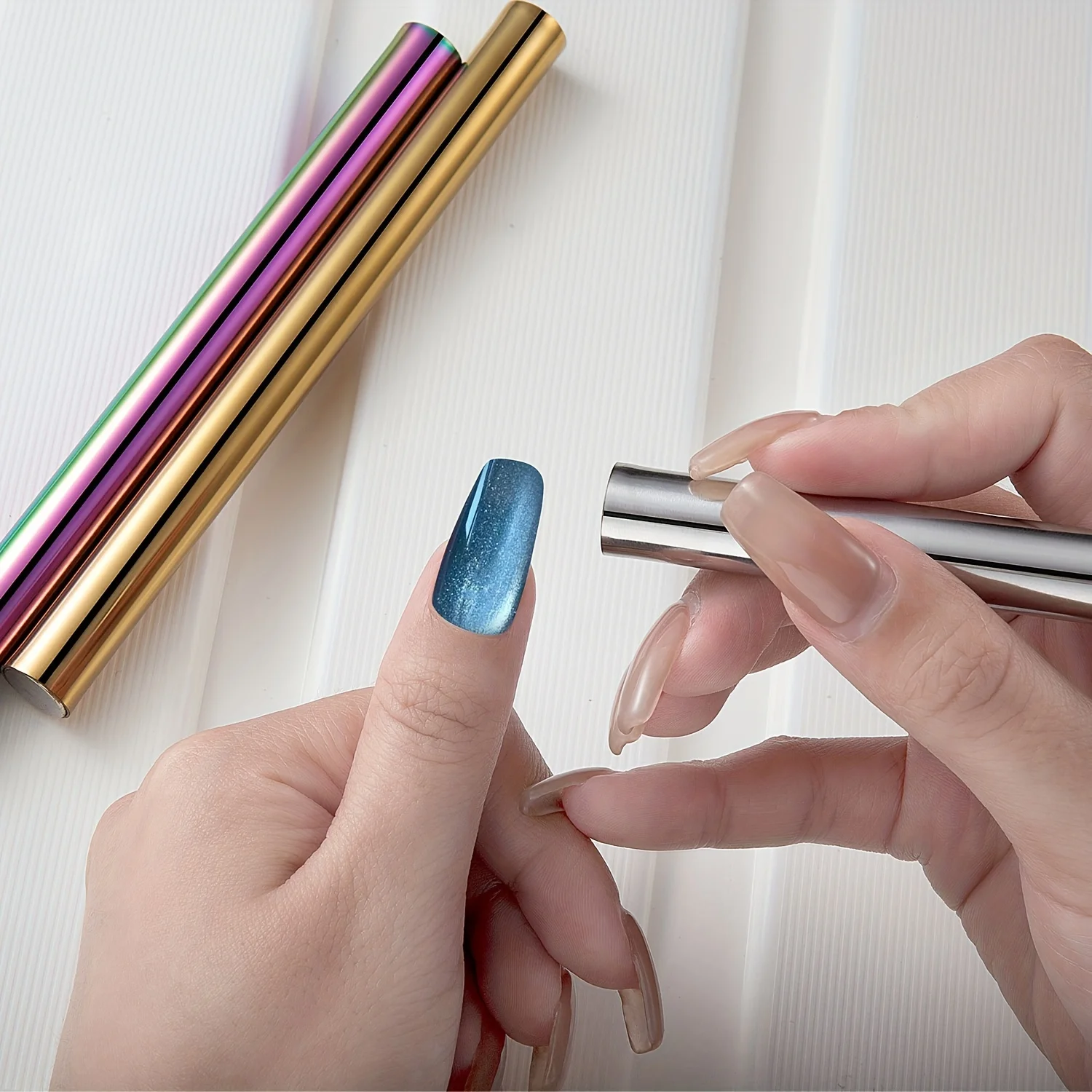Double Head Nail Magnet Tool Pens Magnetic Cat Eye Gel Polish Nail Art Kit DIY Salon Studio Home Use