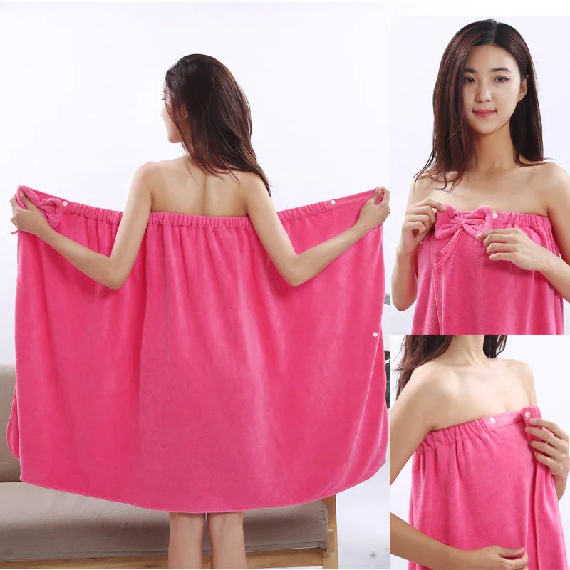 Description Picture 3 of itemFemale Soft Bath Towel Microfiber Bathrobe Woman Shower for Adults for Home Textiles Bath and Sauna Towels Bathroom Quick Drying