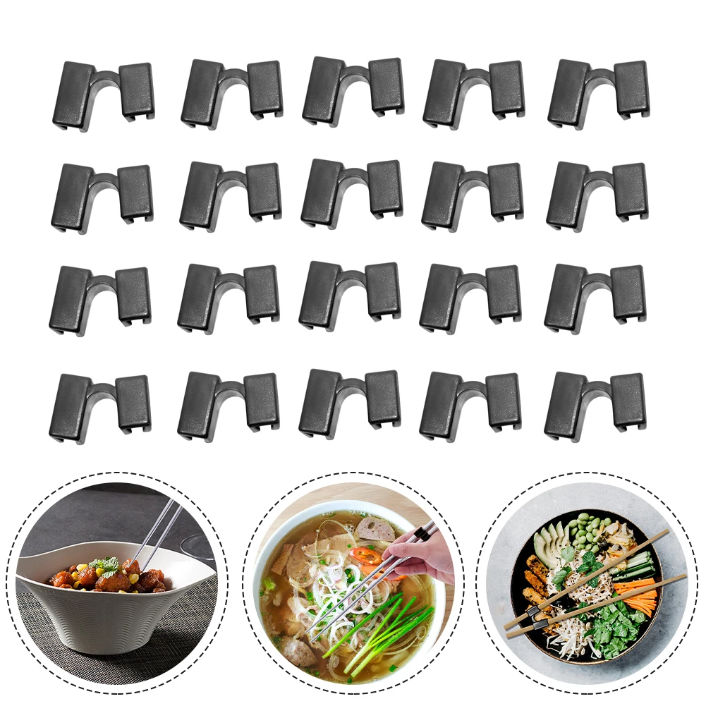 Chopstick Training Assistant, 8PCS Black Reusable Chopsticks Helpers Trainers Non-Slip Hinges Chopsticks Connector For Children Adults Beginners