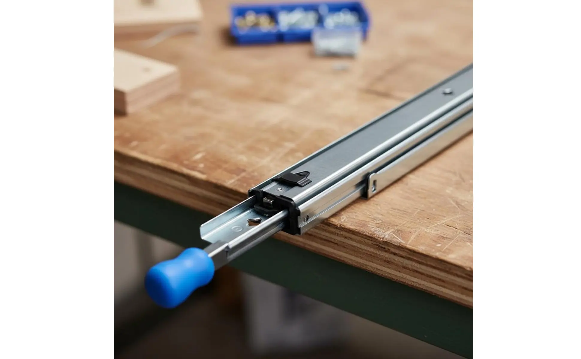 3 Section Bearing Slide Bearing Slide Effortless Sliding Sturdy Duty Drawer Slide Full Extension Cabinet Rail Easy Installation
