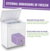 Feet Deep Chest Freezer Freezer with Electronic Display Screen Electronic Thermostat Accurate to Every Degree Adjustable Storage 3
