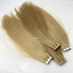 Golden Blonde Tape In Human Hair Extensions Virgin European Human Hair Skin Weft Sandwich Hair #613 #22 #18 #24 #60 40Pcs 100g
