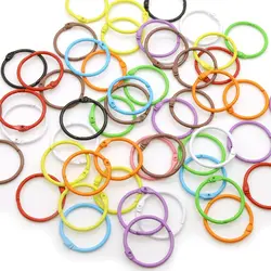 50-Pack of Colorful Metal Binder Rings for Office and School Organization (Multicolor)