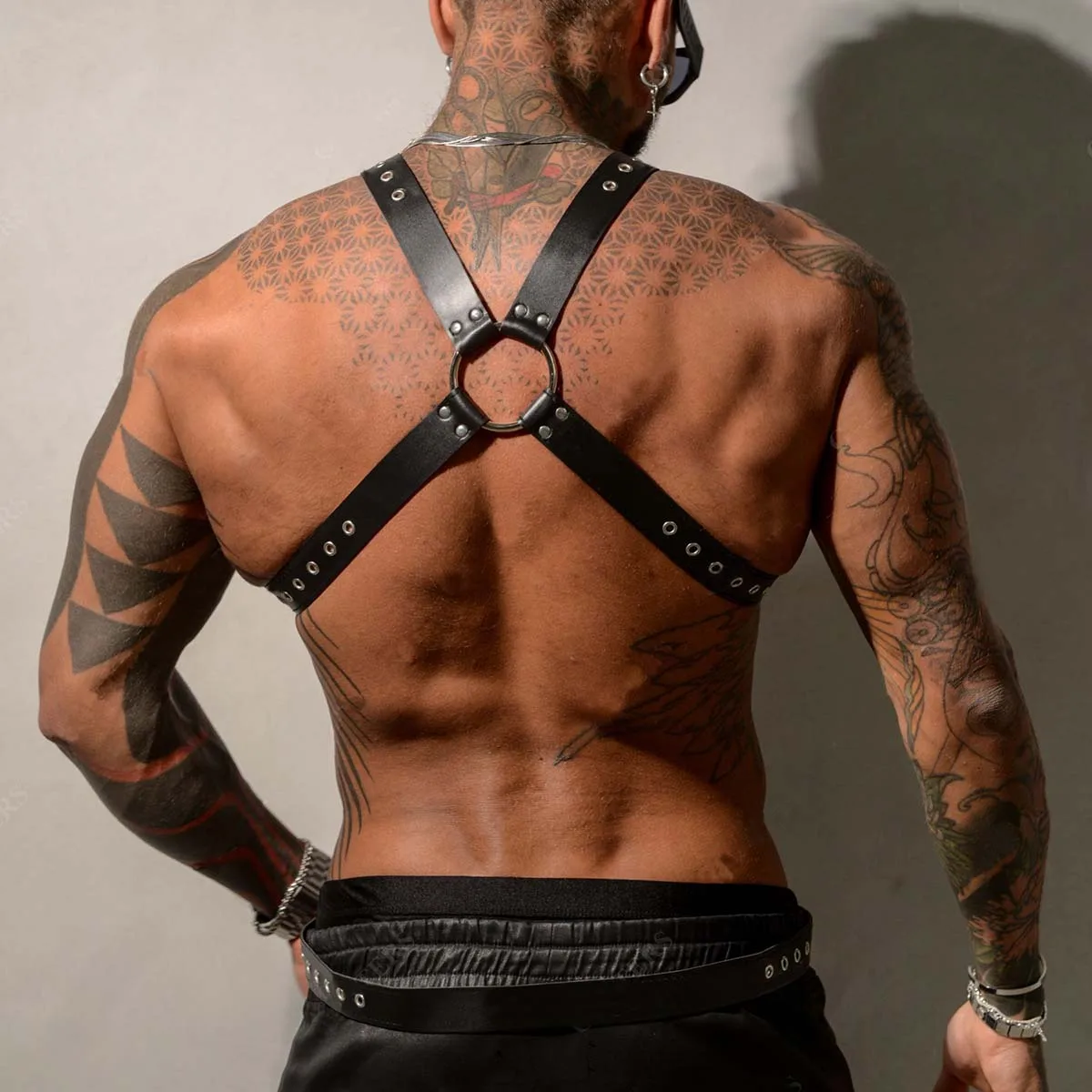 Men Sexy Leather Chest Harness Bondage Lingerie Gay Harness Adjustable Body Full Body Bdsm Strap Belt Exotic Accessorie