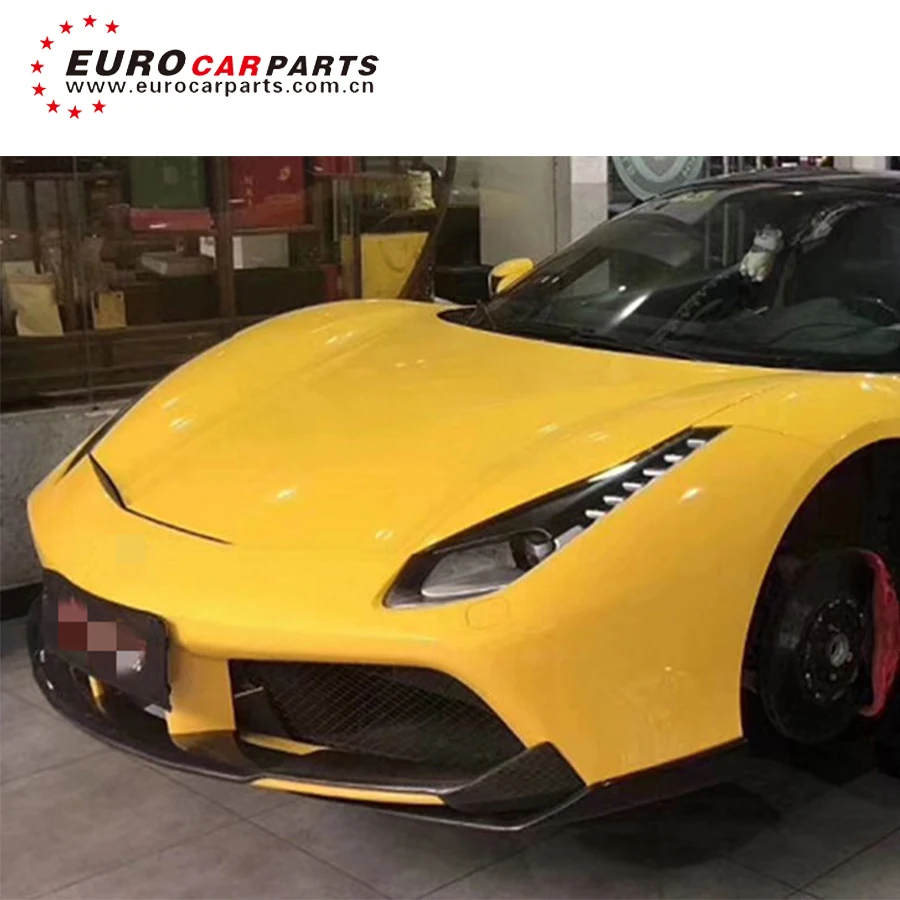 

Высококачественный Комплект кузова автомобиля для 488 GTB N Style, передняя Передняя передняя губа, лопата, спойлер, угловой сплиттер