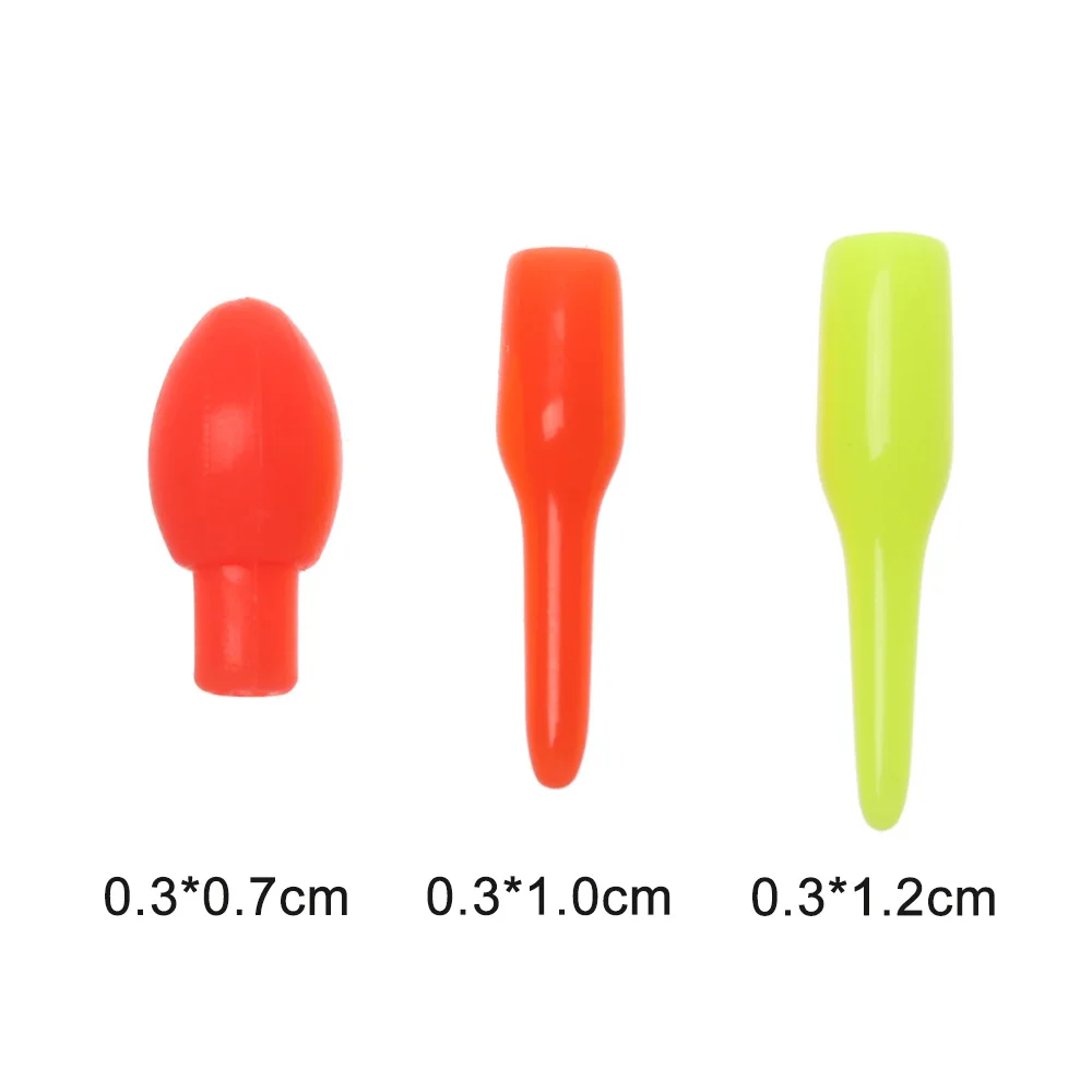 Hot Rubber Plastic Luminous Fishing Tackles Tools Conspicuous Rubber Beans Connectors Flotador Pesca Fishing Floats Drift Tail