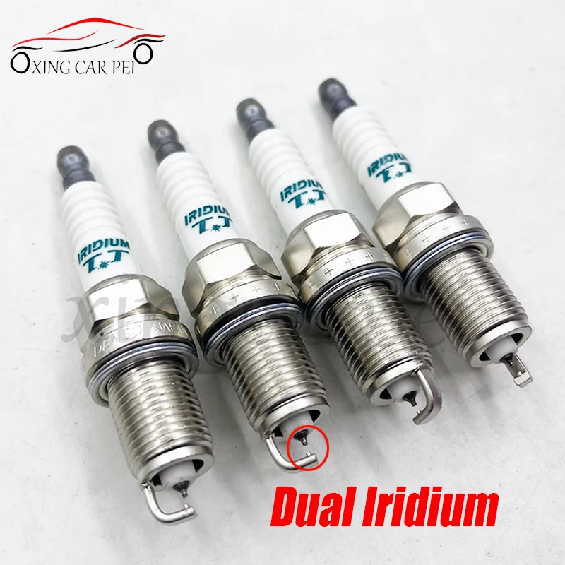 4pcs/6pcs ik16tt 4701 Car Dual Iridium Spark Plug For BMW 750iL 850Ci Audi A6 A4 A5 Mazda 2 Harvard H6 BYD F3 RL VioIK 16TT-4701