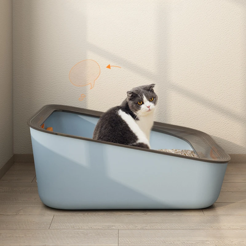 

Openness Big Cat Bedpans Sandbox Toilet Convenient Leak Proof Cat Bedpans Bathroom Training Outdoor Kattenbak Pet Product QF50CB