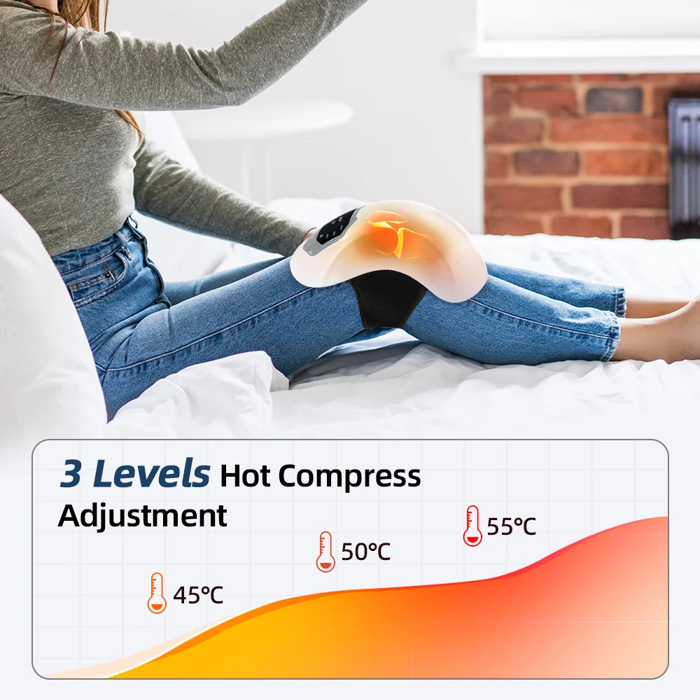 Smart Knee Massager Hot Compress Knee Relaxing Massager Infrared Heating Vibration Knee Pain Relief Elbow Shoulder Massager 3
