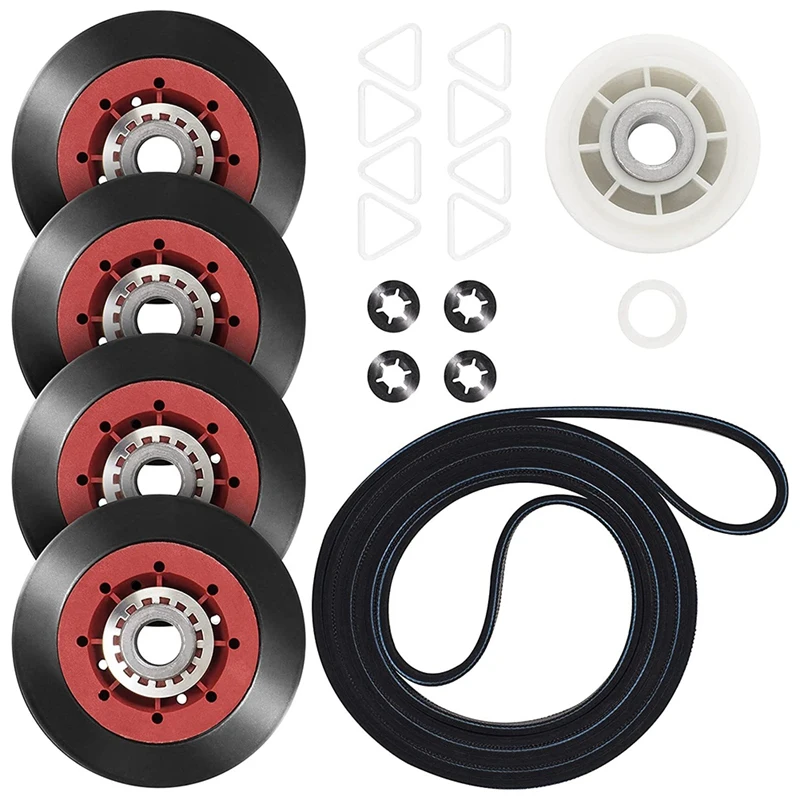 

Поддерживающая роликовая сушилка 4392067 27 дюймов включает в себя барабан WPW10314173, направляющее колесо 661570 в и 279640